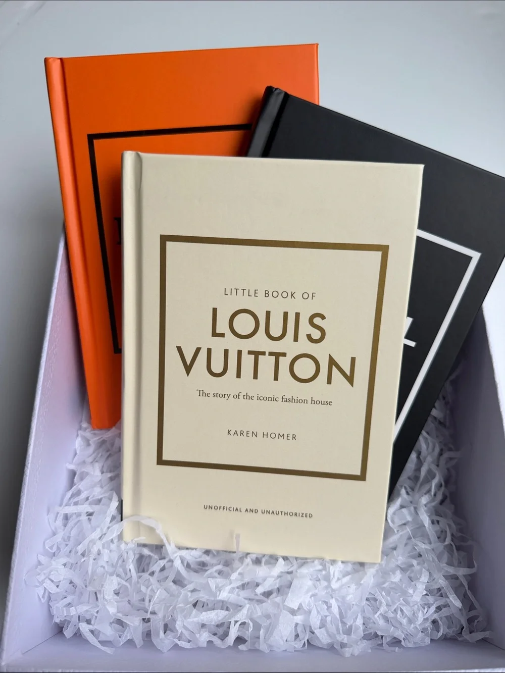 Little Book of Luxury 3-Book Set Chanel Hermès Louis Vuitton in Dior Box